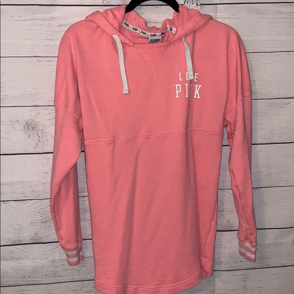 coral color hoodie